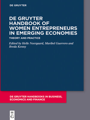 cover image of De Gruyter Handbook of Women Entrepreneurs in Emerging Economies